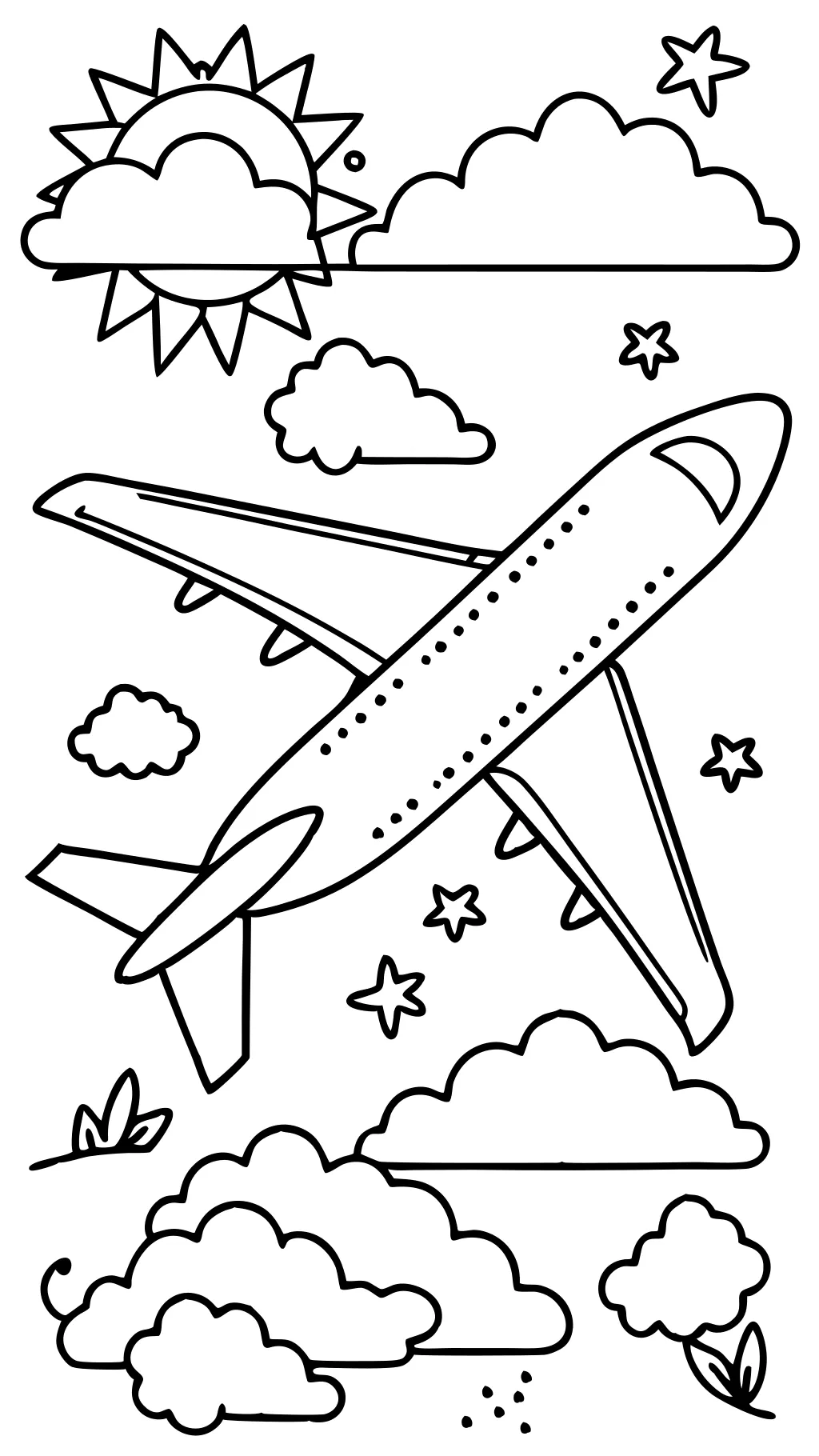 airplane coloring page